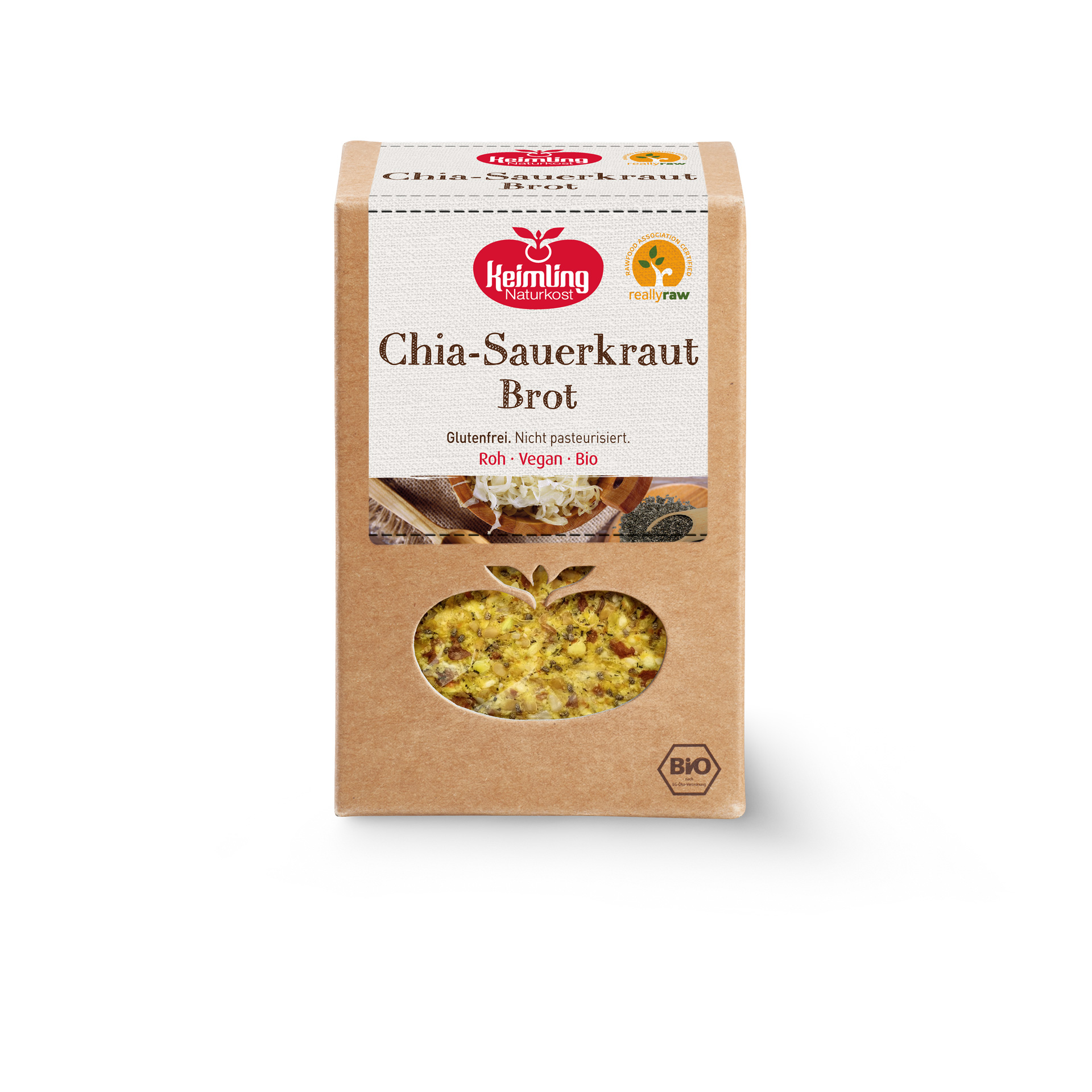 Chia-Sauerkraut Brot von Keimling Naturkost, really-raw zertifiziert