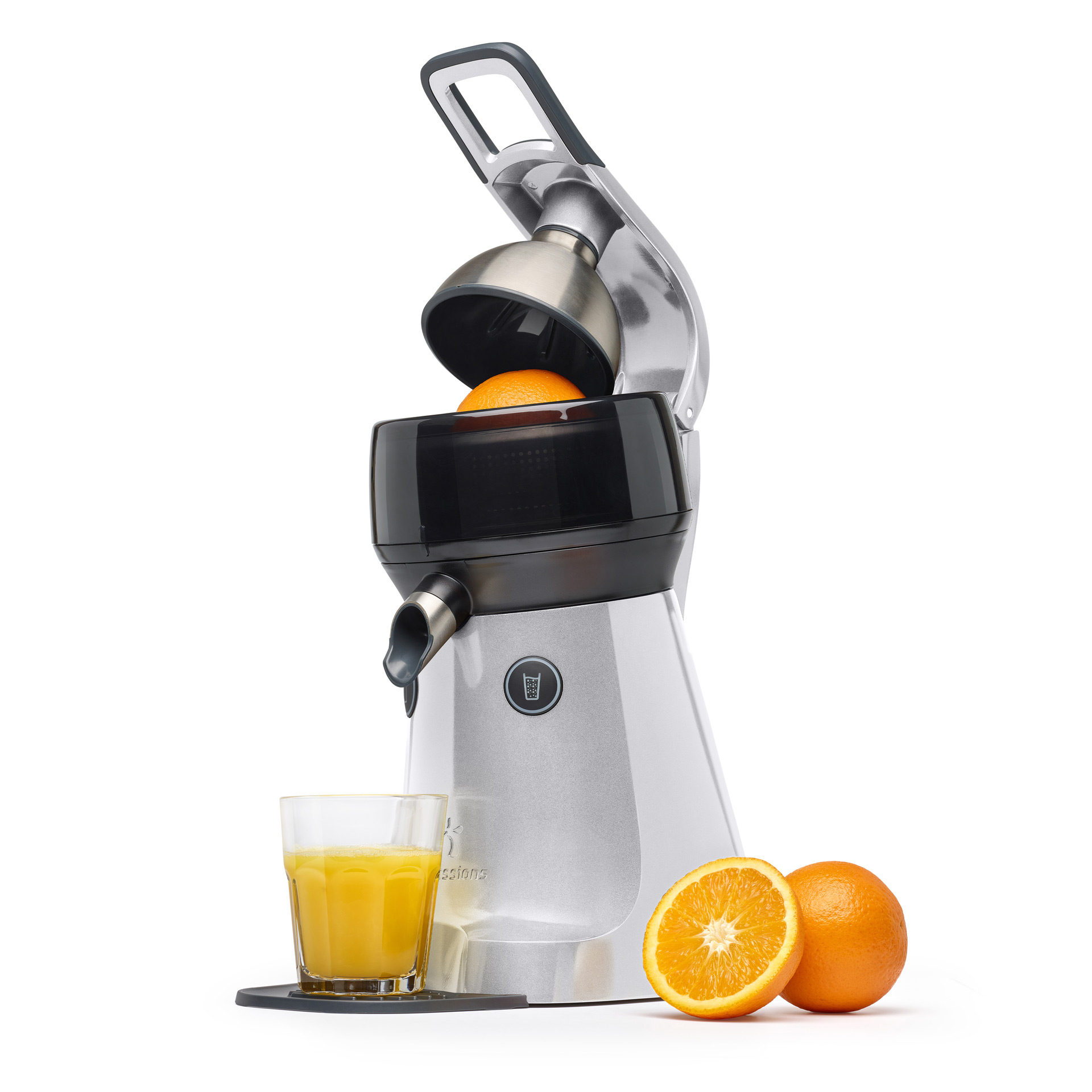 The Juicer Espressions mit Orangen Saftglas