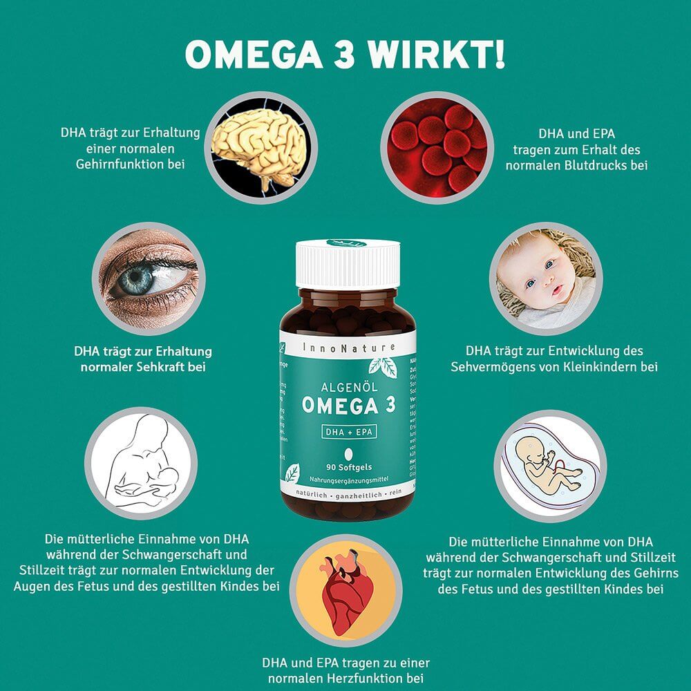 InnoNature Algenoel: Vegane Omega 3 Softgel Kapseln Wirkung